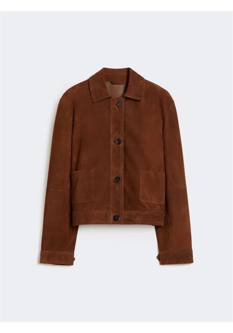 Max Mara boxy chocolate suede leather jacket MaxMara |  | 2616441021600002