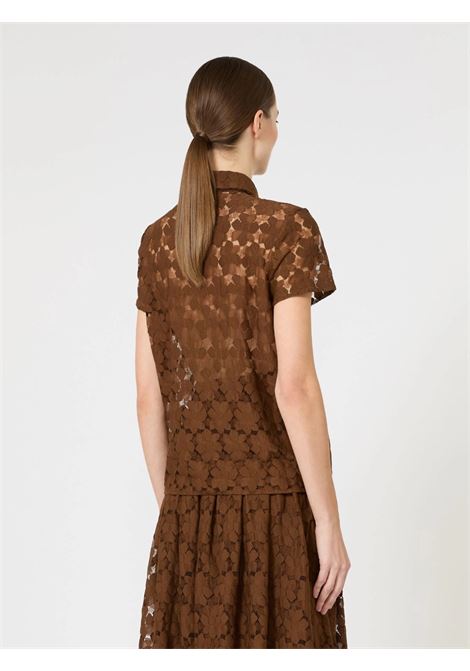 T-shirt Max Mara in pizzo a fiori geometrici con cravattino MaxMara | T-shirt | 2616941011600002