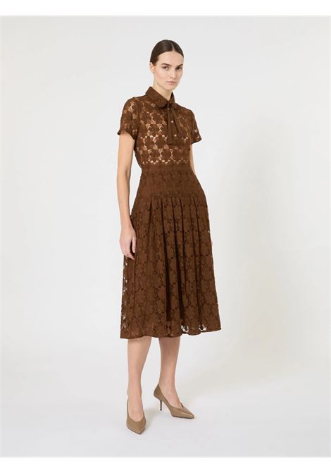 T-shirt Max Mara in pizzo a fiori geometrici con cravattino MaxMara | T-shirt | 2616941011600002