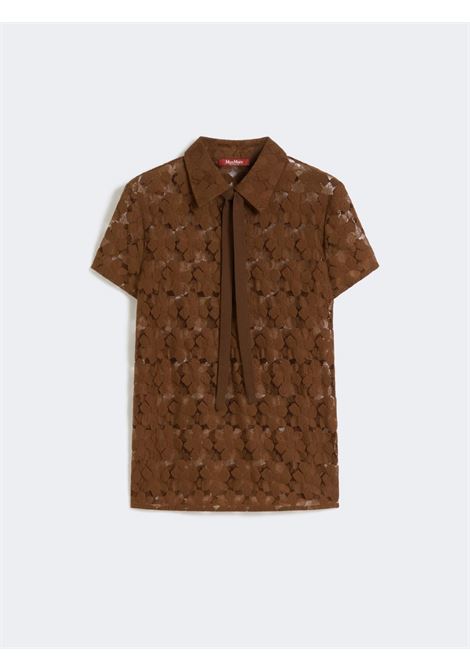 T-shirt Max Mara in pizzo a fiori geometrici con cravattino MaxMara | T-shirt | 2616941011600002