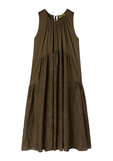 Momonì vestito Cobre maxi in voile di cotone ricamato con scollo posteriore regolabile MOMONI | Vestiti | 261MMODR0050754