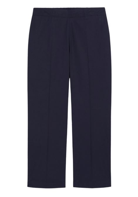 Pantaloni Cropped Vejo in Popeline Blu Oltremare MOMONI | Pantaloni | 261MMOPA0100885