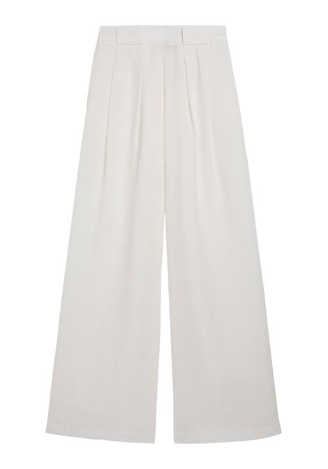 Pantaloni Aspen in lino a palazzo latte MOMONI | Pantaloni | 261MMOPA0190020