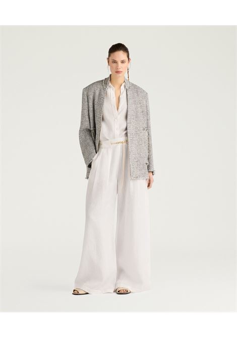 Pantaloni Aspen in lino a palazzo latte MOMONI | Pantaloni | 261MMOPA0190020