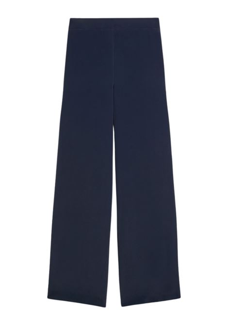 Pantaloni Palazzo Marajo in Jacquard Floreale Blu MOMONI | Pantaloni | 261MMOPA0210890