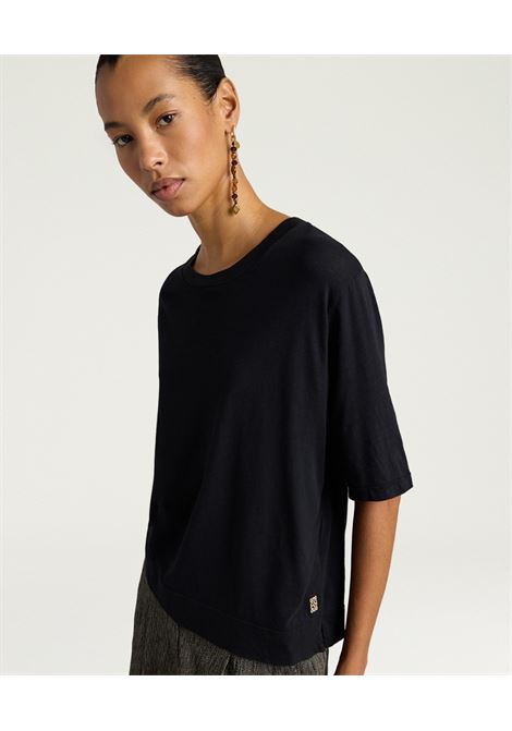 T-shirt Noche in jersey cotone viscosa oversize nero MOMONI | T-shirt | 261MMOTS0200990