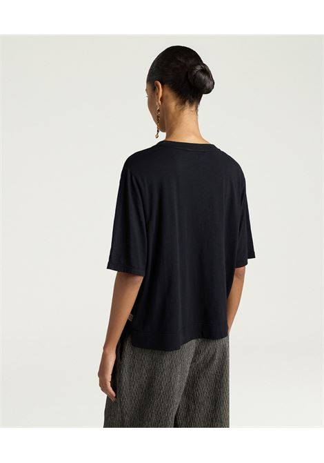 T-shirt Noche in jersey cotone viscosa oversize nero MOMONI | T-shirt | 261MMOTS0200990