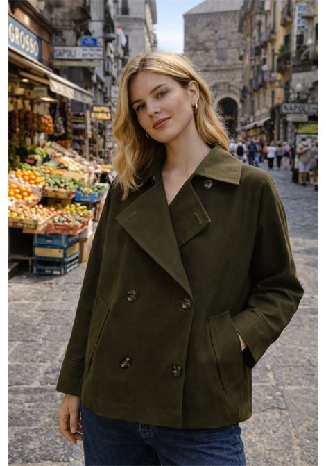 Cappotto Momonì Jemez Caban Doppiopetto in Gabardina di Cotone - Linea Pipistrello MOMONI | CAPPOTTI | MOCO0170777