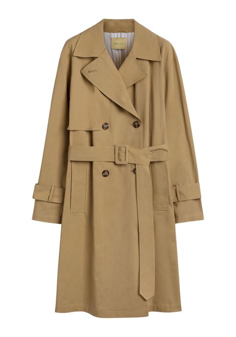 Cappotto Momonì Lucero Trench Doppiopetto in Gabardina di Cotone - Dettagli Classici MOMONI | CAPPOTTI | MOCO0180664