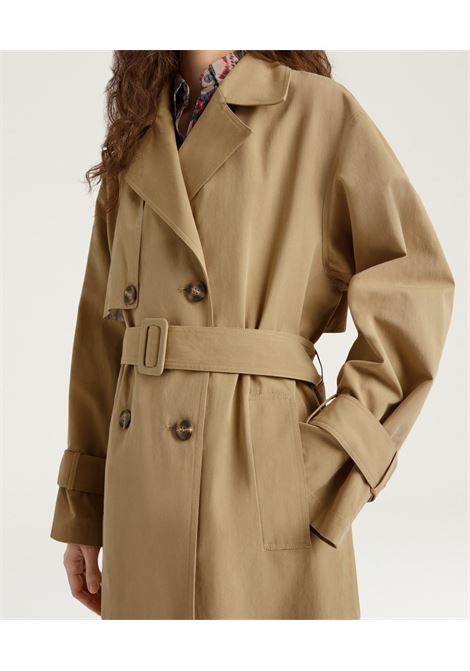 Cappotto Momonì Lucero Trench Doppiopetto in Gabardina di Cotone - Dettagli Classici MOMONI | CAPPOTTI | MOCO0180664