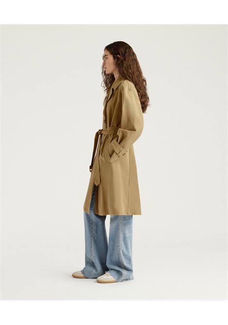 Cappotto Momonì Lucero Trench Doppiopetto in Gabardina di Cotone - Dettagli Classici MOMONI | CAPPOTTI | MOCO0180664