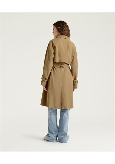 Cappotto Momonì Lucero Trench Doppiopetto in Gabardina di Cotone - Dettagli Classici MOMONI | CAPPOTTI | MOCO0180664