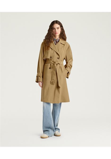 Cappotto Momonì Lucero Trench Doppiopetto in Gabardina di Cotone - Dettagli Classici MOMONI | CAPPOTTI | MOCO0180664