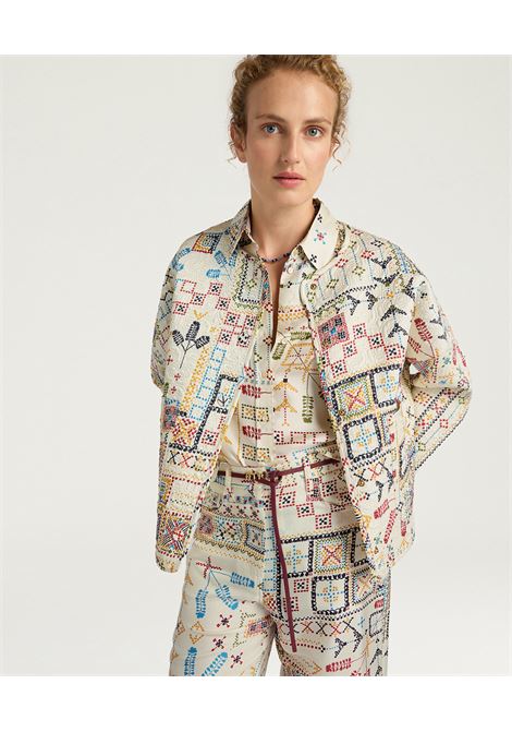 Cappotto Momonì Gelsomino Reversibile Boxy in Twill Trapuntato Stampato - Double Face MOMONI | CAPPOTTI | MOCO0191045