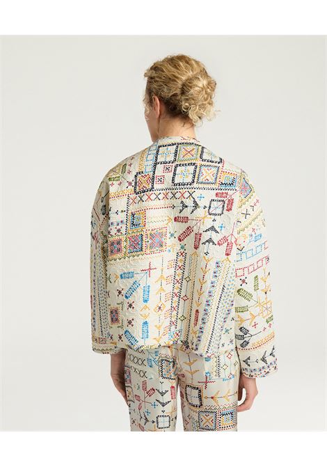 Cappotto Momonì Gelsomino Reversibile Boxy in Twill Trapuntato Stampato - Double Face MOMONI | CAPPOTTI | MOCO0191045