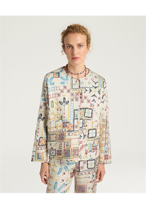 Cappotto Momonì Gelsomino Reversibile Boxy in Twill Trapuntato Stampato - Double Face MOMONI | CAPPOTTI | MOCO0191045