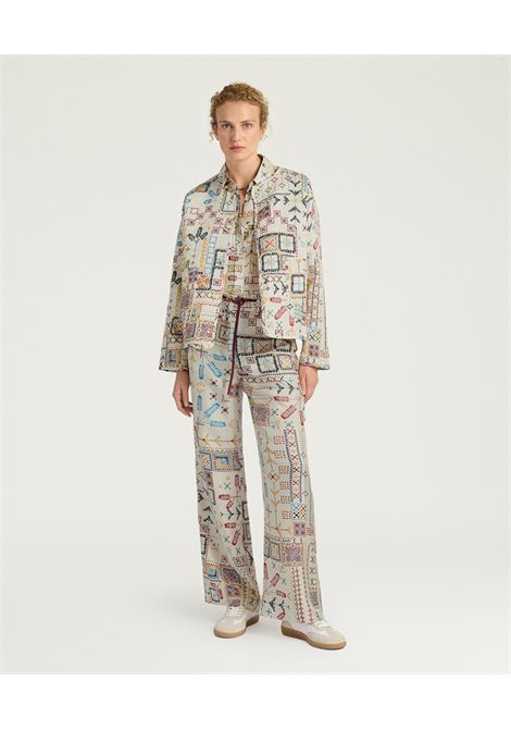 Cappotto Momonì Gelsomino Reversibile Boxy in Twill Trapuntato Stampato - Double Face MOMONI | CAPPOTTI | MOCO0191045