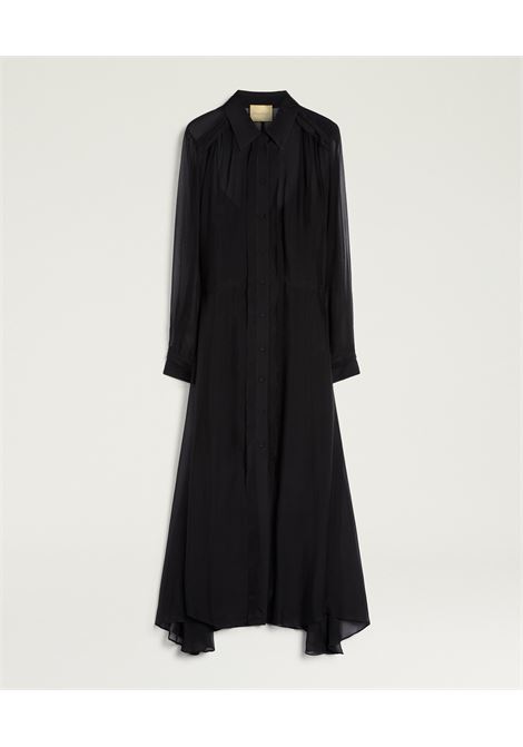 Abito lungo Russell chemisier in chiffon di viscosa e seta Momonì MOMONI | Vestiti | MODR0040990