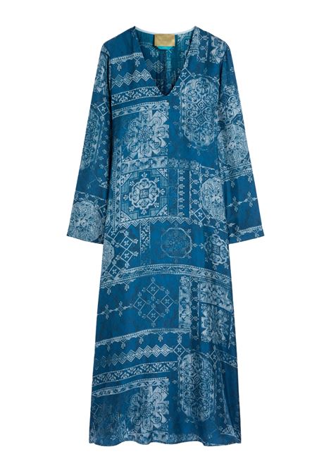 Abito tunica Garcia longuette in twill di seta stampata Momonì MOMONI | Vestiti | MODR0058885