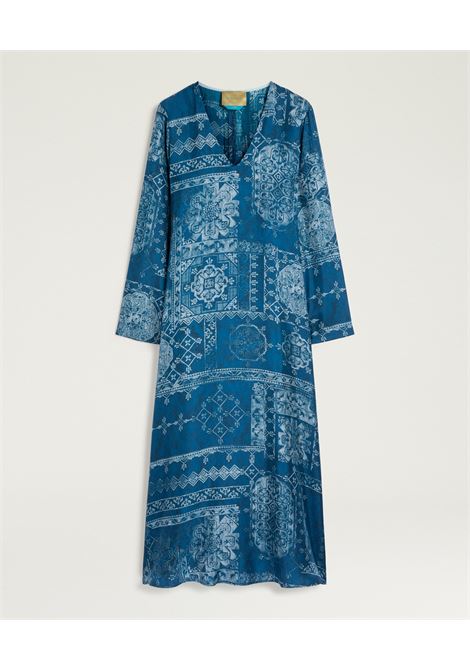 Abito tunica Garcia longuette in twill di seta stampata Momonì MOMONI | Vestiti | MODR0058885