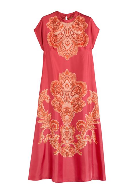 Abito Javier in twill di seta con stampa piazzata Momonì MOMONI | Vestiti | MODR0070368