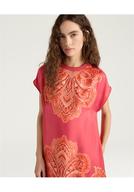 Abito Javier in twill di seta con stampa piazzata Momonì MOMONI | Vestiti | MODR0070368