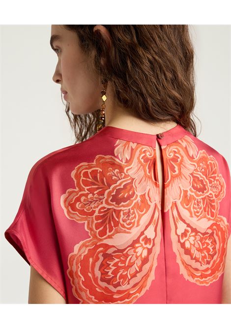 Abito Javier in twill di seta con stampa piazzata Momonì MOMONI | Vestiti | MODR0070368