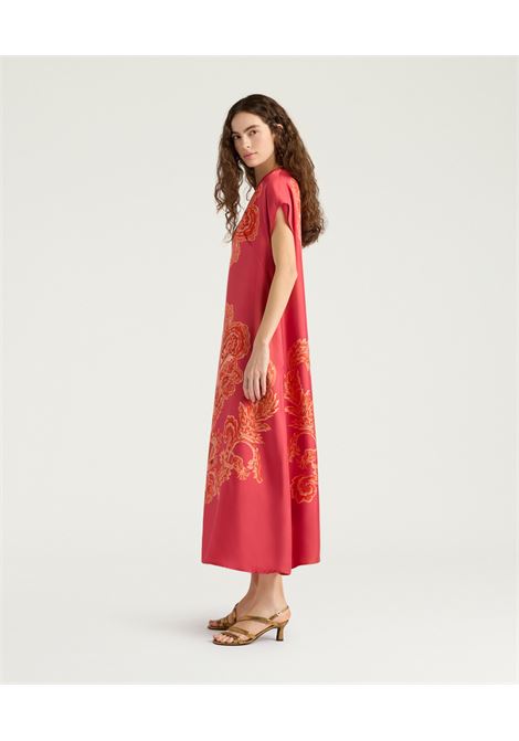 Abito Javier in twill di seta con stampa piazzata Momonì MOMONI | Vestiti | MODR0070368