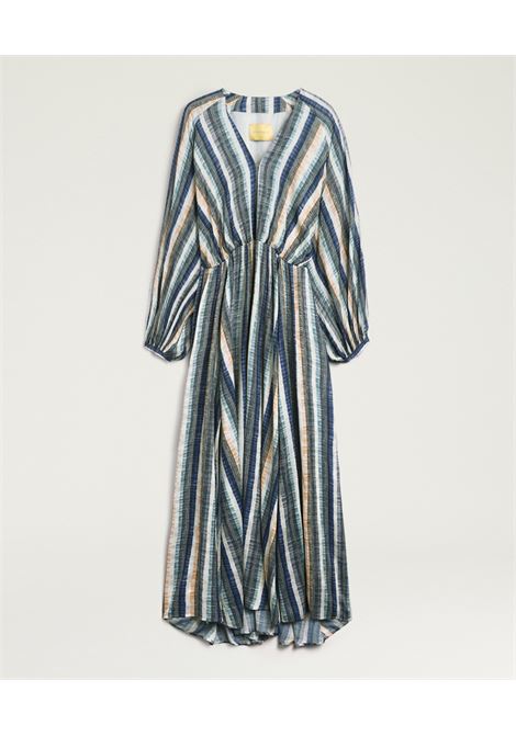 Momonì vestito Francisco lungo in viscosa stampata multicolor polveroso con doppi spacchi MOMONI | Vestiti | MODR0108055