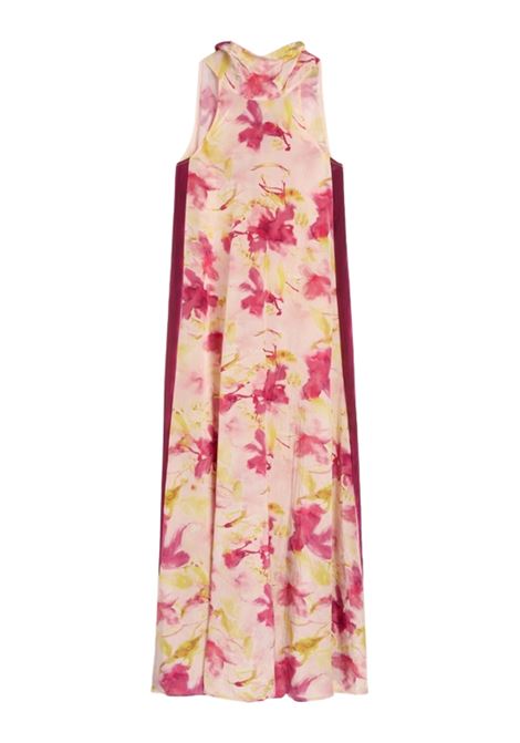 Vestito Momonì Despierta Lungo in Viscosa con Stampa Piazzata - Collo Americana MOMONI | Vestiti | MODR0143075