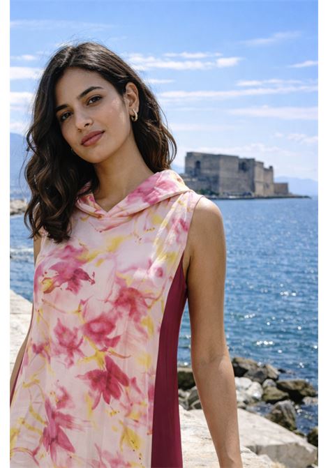 Vestito Momonì Despierta Lungo in Viscosa con Stampa Piazzata - Collo Americana MOMONI | Vestiti | MODR0143075