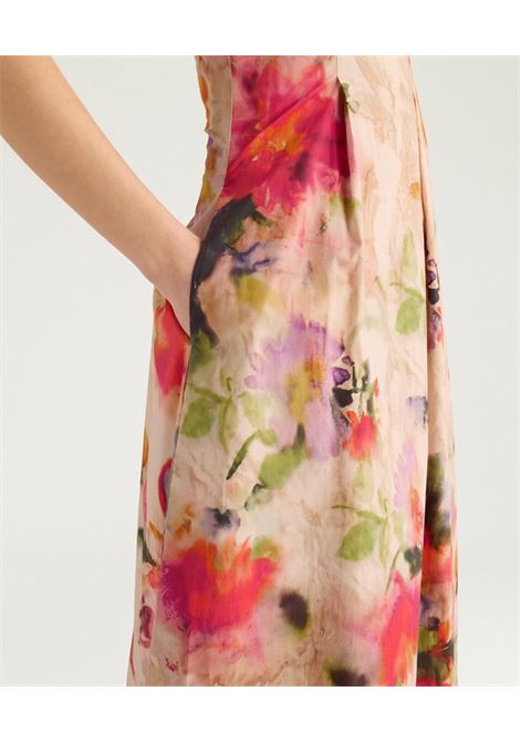 Momonì vestito Shue midi in popeline di cotone stampato in Italia multicolor MOMONI | Vestiti | MODR0179095