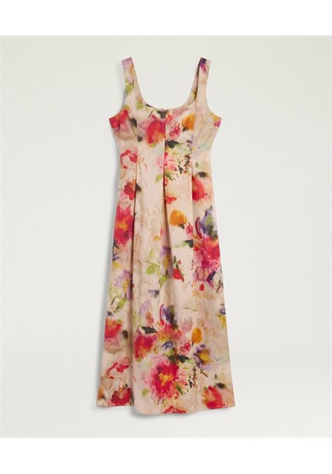 Momonì vestito Shue midi in popeline di cotone stampato in Italia multicolor MOMONI | Vestiti | MODR0179095