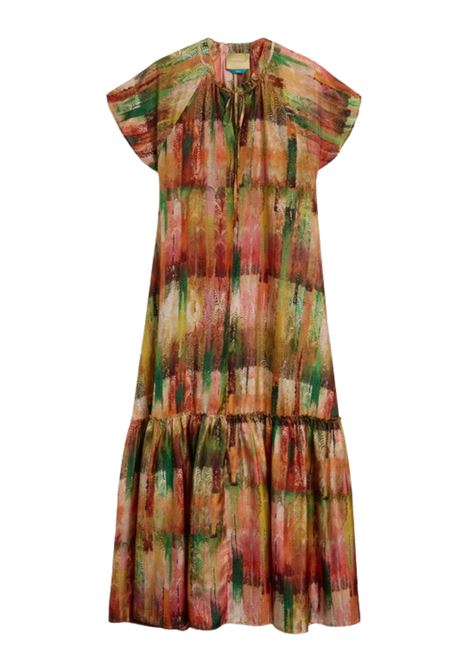 Momonì vestito Otero maxi in voile di cotone stampato in Italia multicolor army MOMONI | Vestiti | MODR0217480