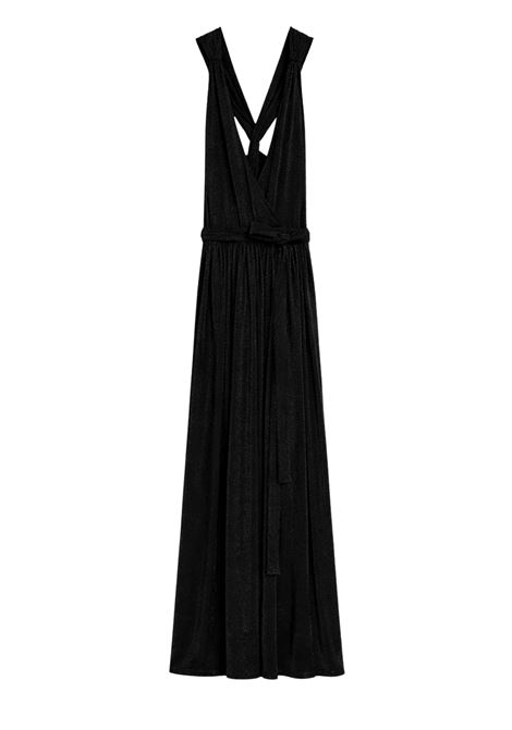 Momonì vestito Pepita lungo in jersey lurex elasticizzato con scollo incrociato MOMONI | Vestiti | MODR0230990