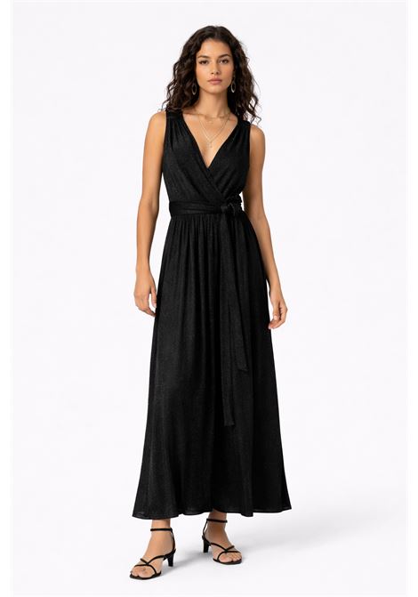 Momonì vestito Pepita lungo in jersey lurex elasticizzato con scollo incrociato MOMONI | Vestiti | MODR0230990