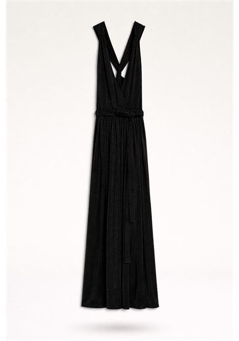 Momonì vestito Pepita lungo in jersey lurex elasticizzato con scollo incrociato MOMONI | Vestiti | MODR0230990