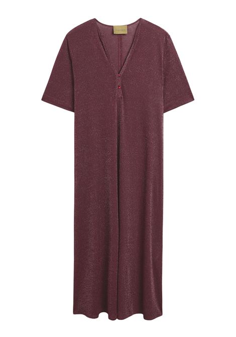Momonì Penelope long lurex jersey tunic dress with V-neck MOMONI |  | MODR0350384
