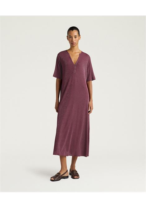 Momonì abito Penelope lungo in jersey lurex con scollo a V MOMONI | Abiti | MODR0350384