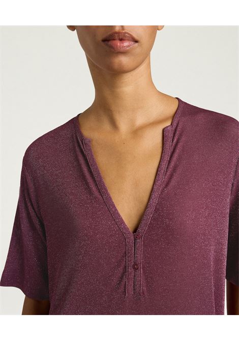 Momonì abito Penelope lungo in jersey lurex con scollo a V MOMONI | Abiti | MODR0350384