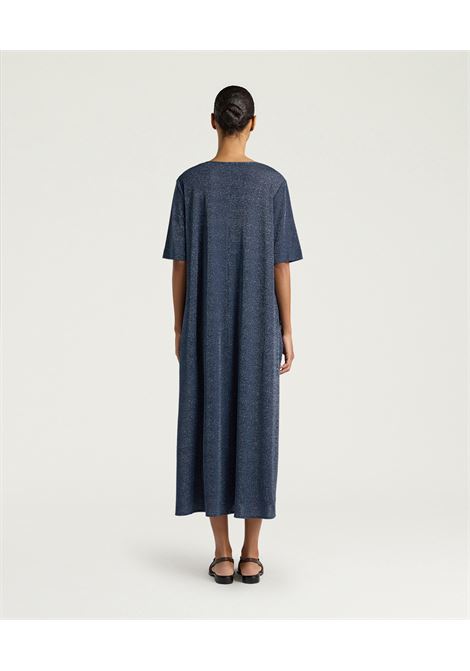 Momonì Penelope long lurex jersey tunic dress with V-neck MOMONI |  | MODR0350890
