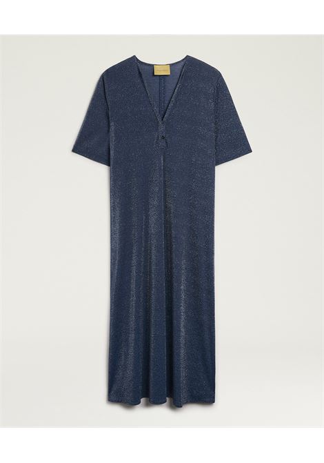 Momonì Penelope long lurex jersey tunic dress with V-neck MOMONI |  | MODR0350890