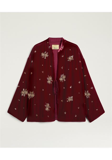 Momonì Opera Boxy Jacket in Embroidered Velvet - Sequin and Bead Ramage MOMONI |  | MOJA0020460