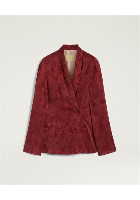 Giacca Momonì Picea Destrutturata in Cupro Jacquard Floreale - Collo a Scialle MOMONI | GIACCHE | MOJA0030610