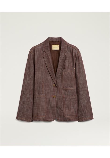 Momonì Shins Single-Breasted Boxy Jacket in Denim - Japanese Workwear Style MOMONI |  | MOJA0050616