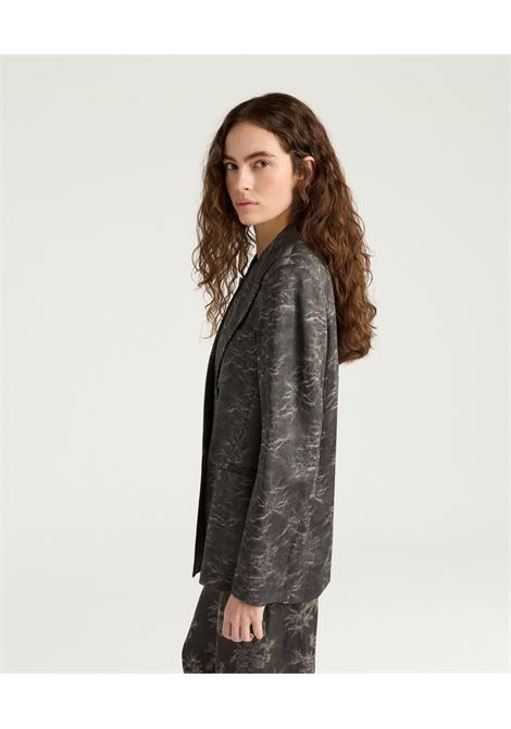 Giacca Momonì Sanchez Doppiopetto in Jacquard - Tintura Naturale Mudding Bicolore MOMONI | GIACCHE | MOJA0310630