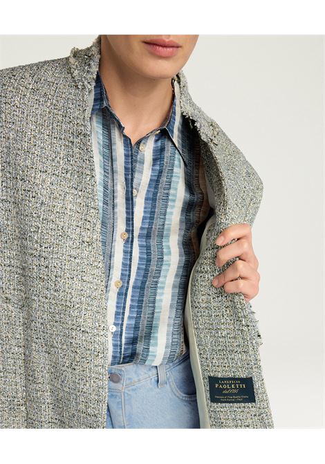 Giacca Momonì Catalina in Stuoia Lurex - Spallina Strutturata e Taglio Vivo Sfrangiato MOMONI | GIACCHE | MOJA0332182