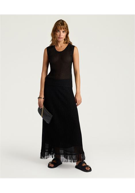 Momonì Takoda Tank Top in Viscose Lurex Mixed Stitches - Multi-Row Ribs MOMONI |  | MOKN0010990