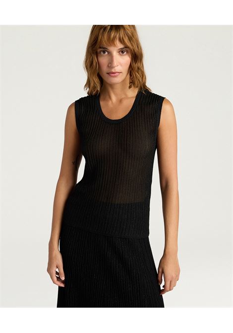 Momonì Takoda Tank Top in Viscose Lurex Mixed Stitches - Multi-Row Ribs MOMONI |  | MOKN0010990