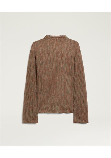 Momonì Miraflores Turtleneck in Viscose Lurex Mixed Stitches - Flared Sleeves MOMONI |  | MOKN0022070